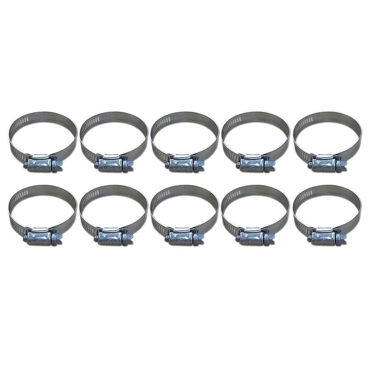 Worm Drive Hose Clamp 11/2" to 21/2" 10 Pack Fits White / Oliver Tr